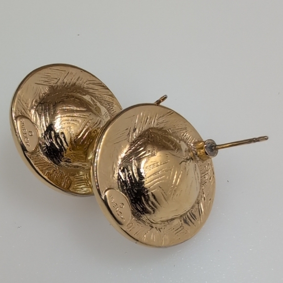 Givenchy Gold and Cream Pearl Earrings - Picture 4 of 6